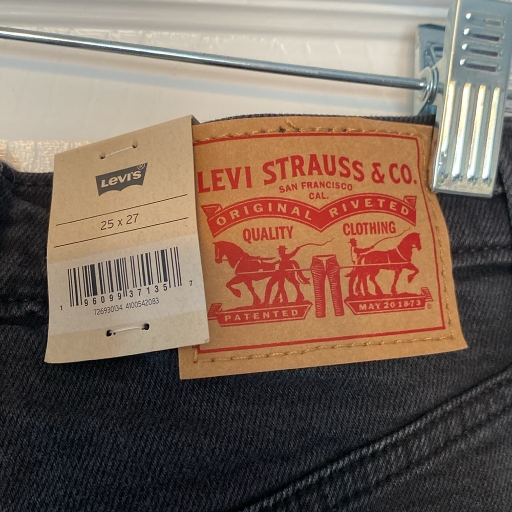 NWT Women’s Levi’s Ribcage Straight Ankle black jeans sz 25 x 27 - Picture 7 of 8